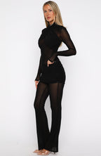 Rue De Romance Long Sleeve Jumpsuit Black