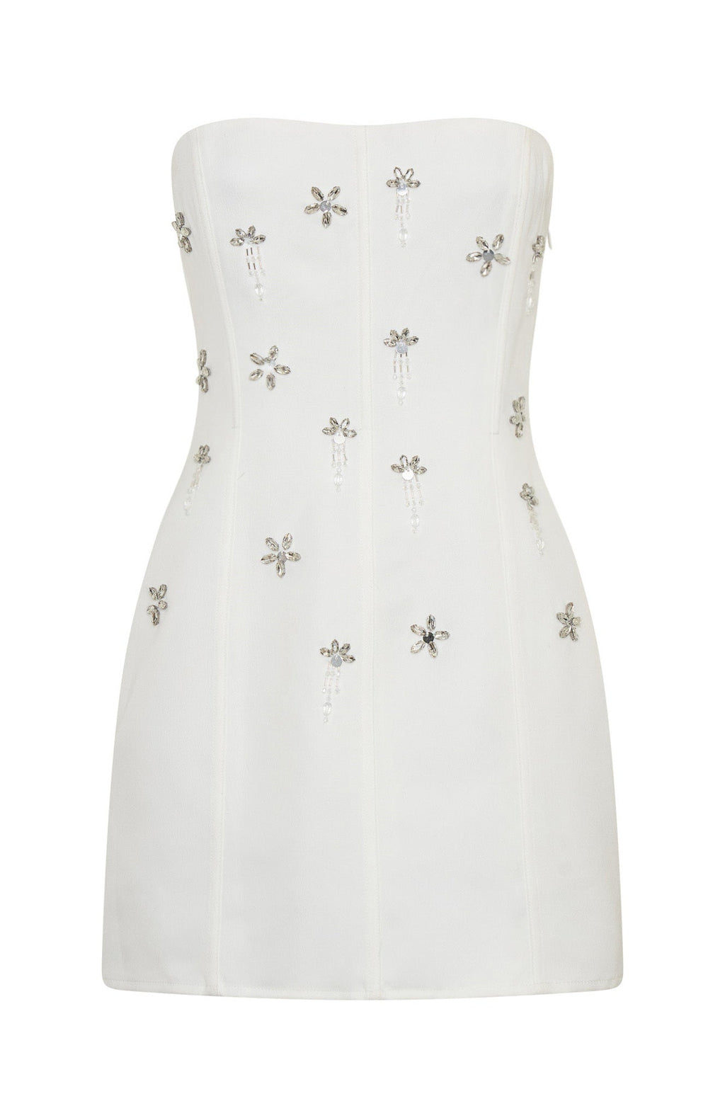 Savage Lust Strapless Mini Dress White