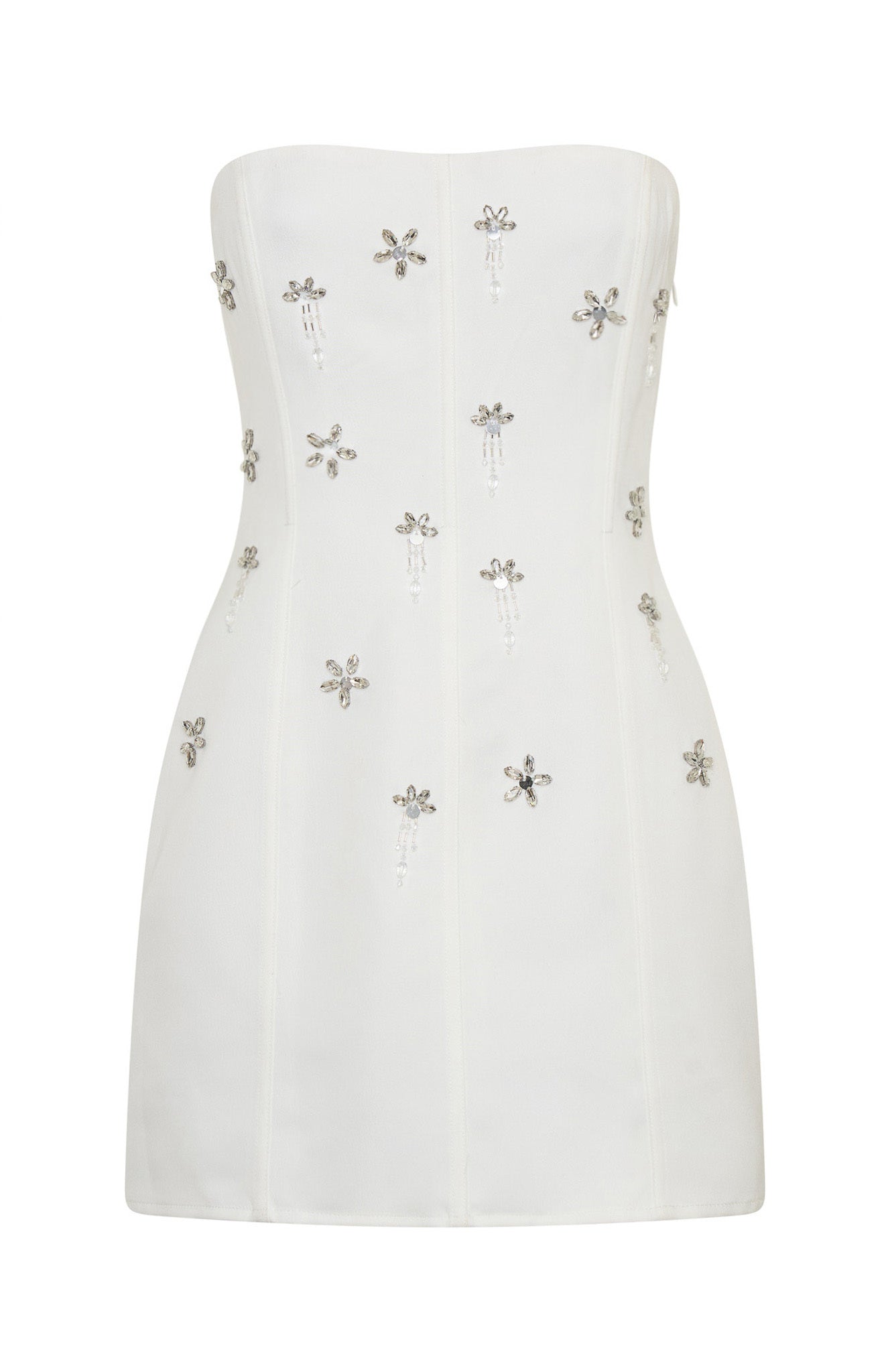 Savage Lust Strapless Mini Dress White