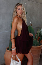 Show Me The World Mini Dress Chocolate