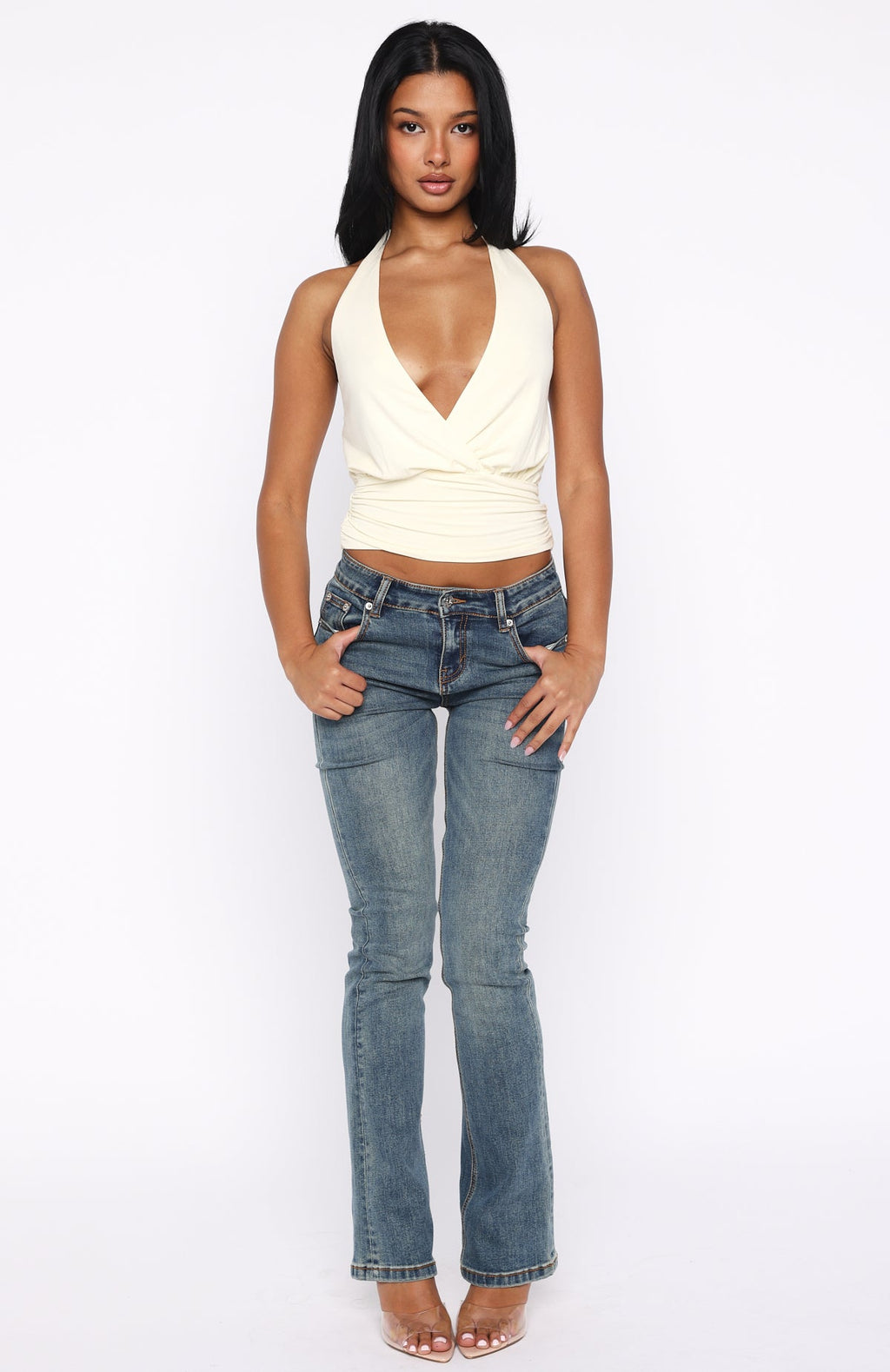 Show Stopping Halter Top Cream