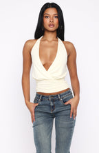 Show Stopping Halter Top Cream