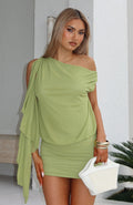 Sicilian Dreams Mini Dress Chartreuse
