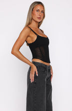Sighed And Survived Bustier Black