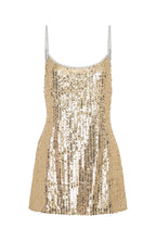 Sizzling Mirage Sequin Mini Dress Gold