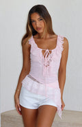 So Iconic Lace Top Baby Pink