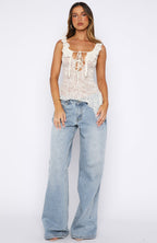 So Iconic Lace Top Off White