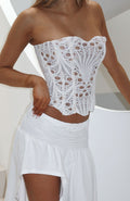 So Much To Say Strapless Bustier White