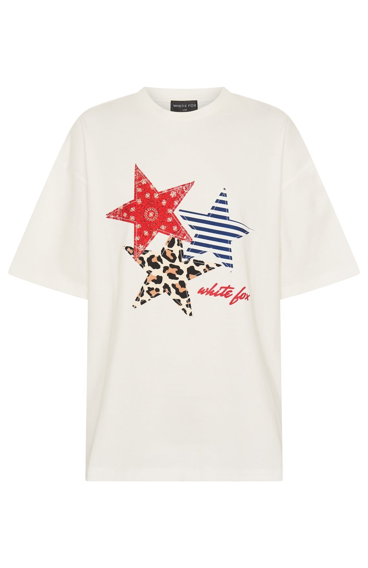 Stars In The Sky Oversized Tee White