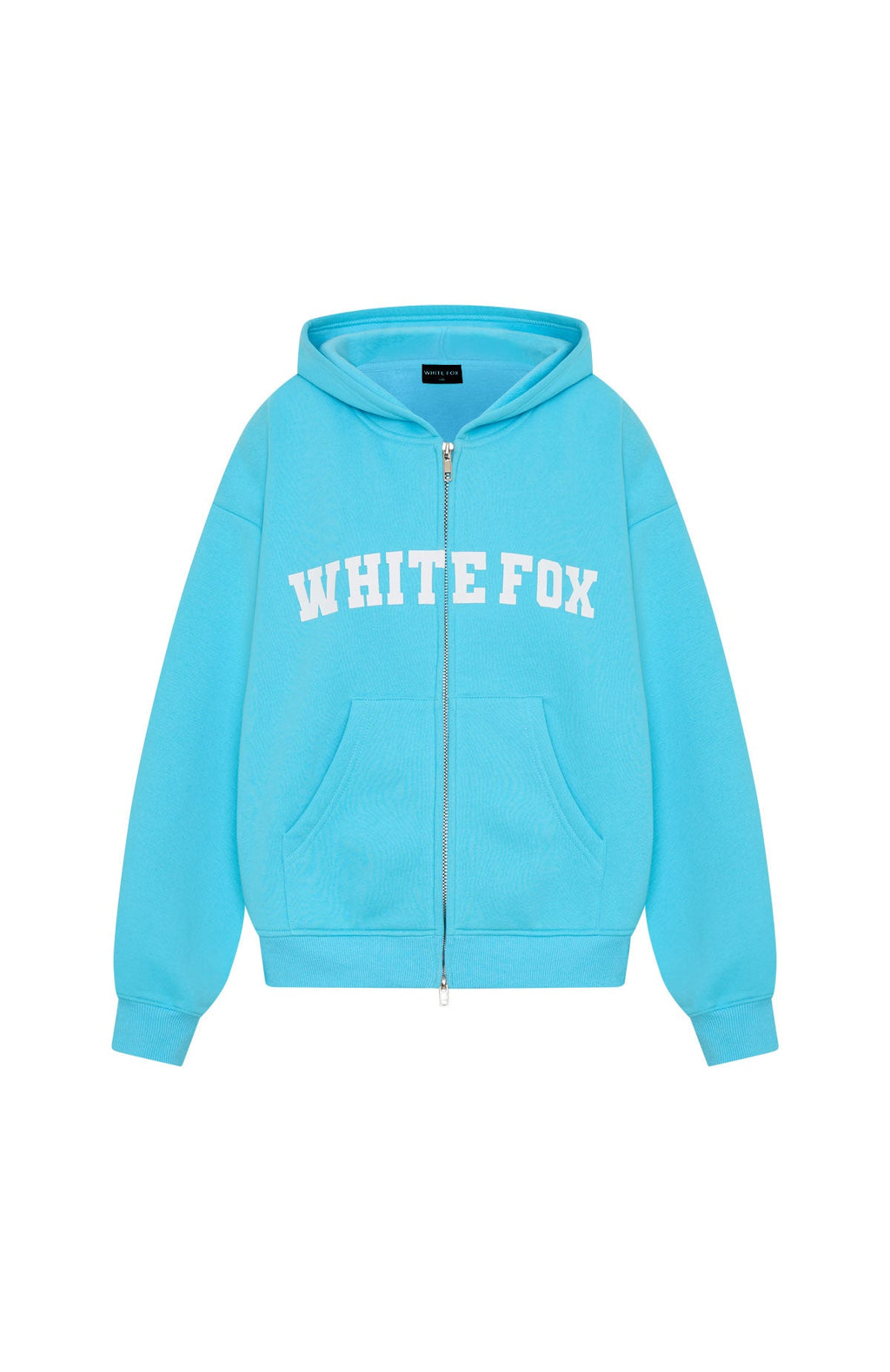 Starting Off Strong Boxy Zip Front Hoodie Azure