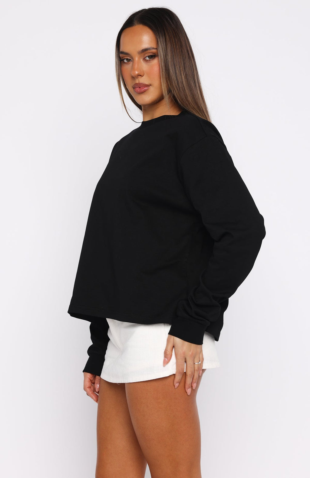 Staying Ahead Long Sleeve Tee Black