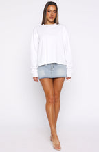 Staying Ahead Long Sleeve Tee White