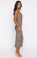 Sugar And Spice Bandage Midi Dress Mocha