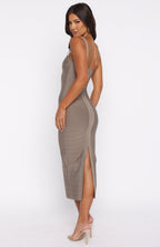 Sugar And Spice Bandage Midi Dress Mocha