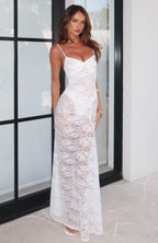 Tell Me I'm Pretty Lace Maxi Dress White