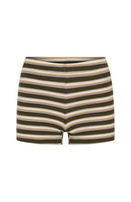 Summer Sunshine Mini Shorts Olive Stripe