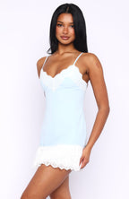Sunlit Dream Mini Dress Baby Blue