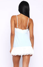 Sunlit Dream Mini Dress Baby Blue