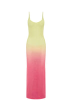 Sunshine Soul Crochet Maxi Dress Lemon/Pink Ombre
