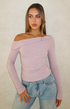 Swapping Digits Long Sleeve Top Soft Berry