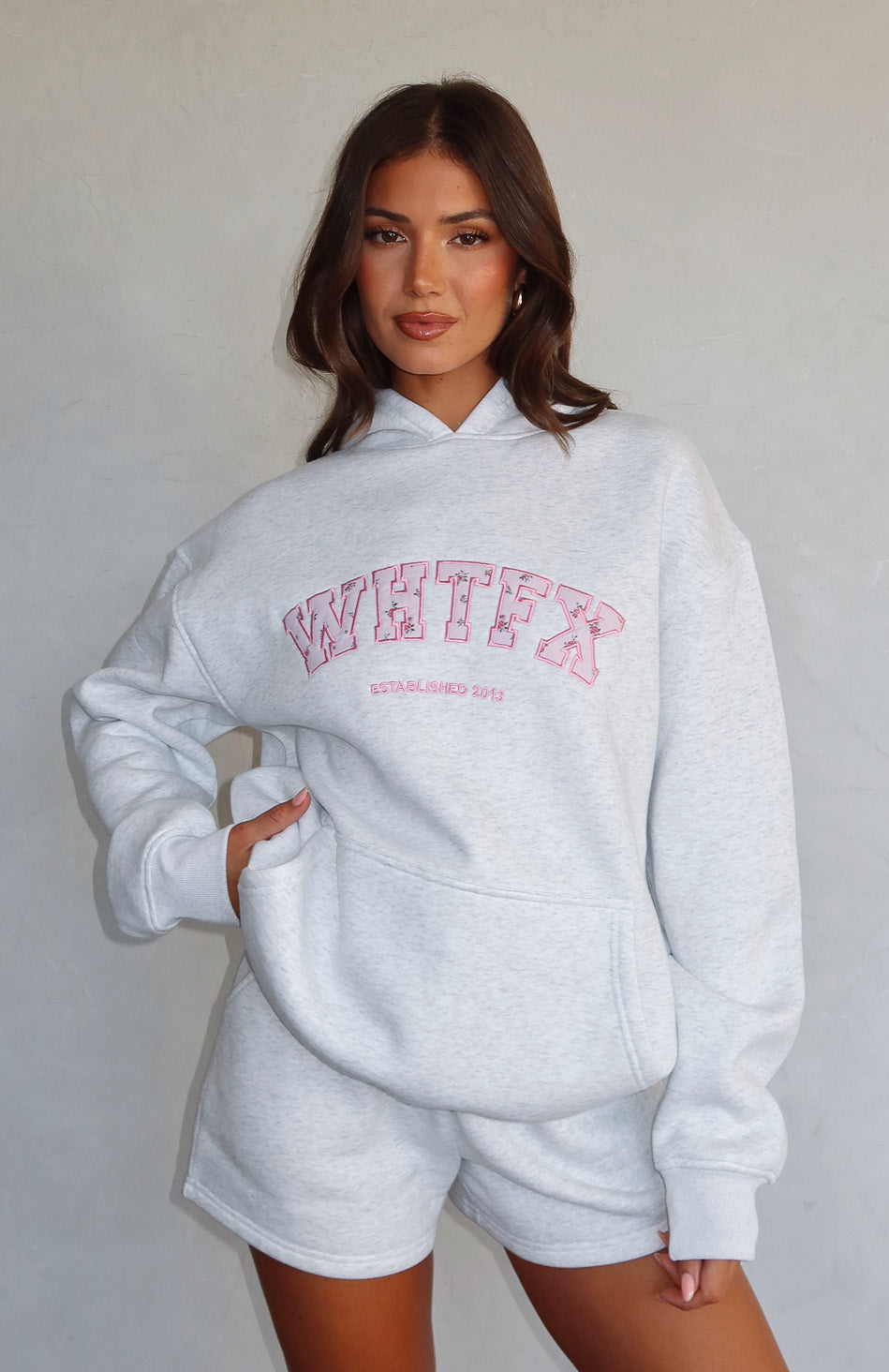 Sweet Sweet Moments Oversized Hoodie Grey Marle