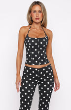 Sweetie Darling Bustier Black/White Polka Dot
