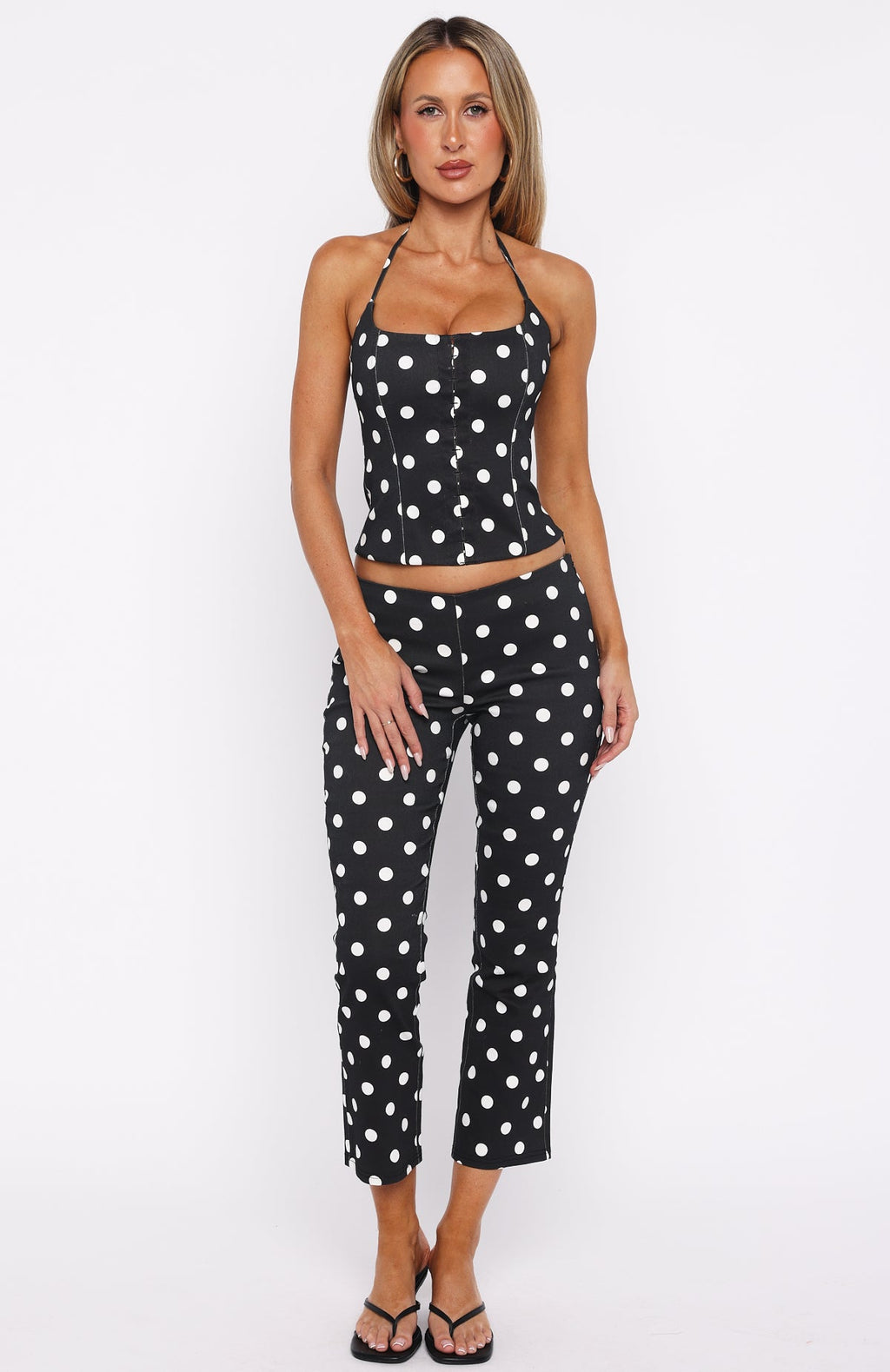 Sweetie Darling Bustier Black/White Polka Dot