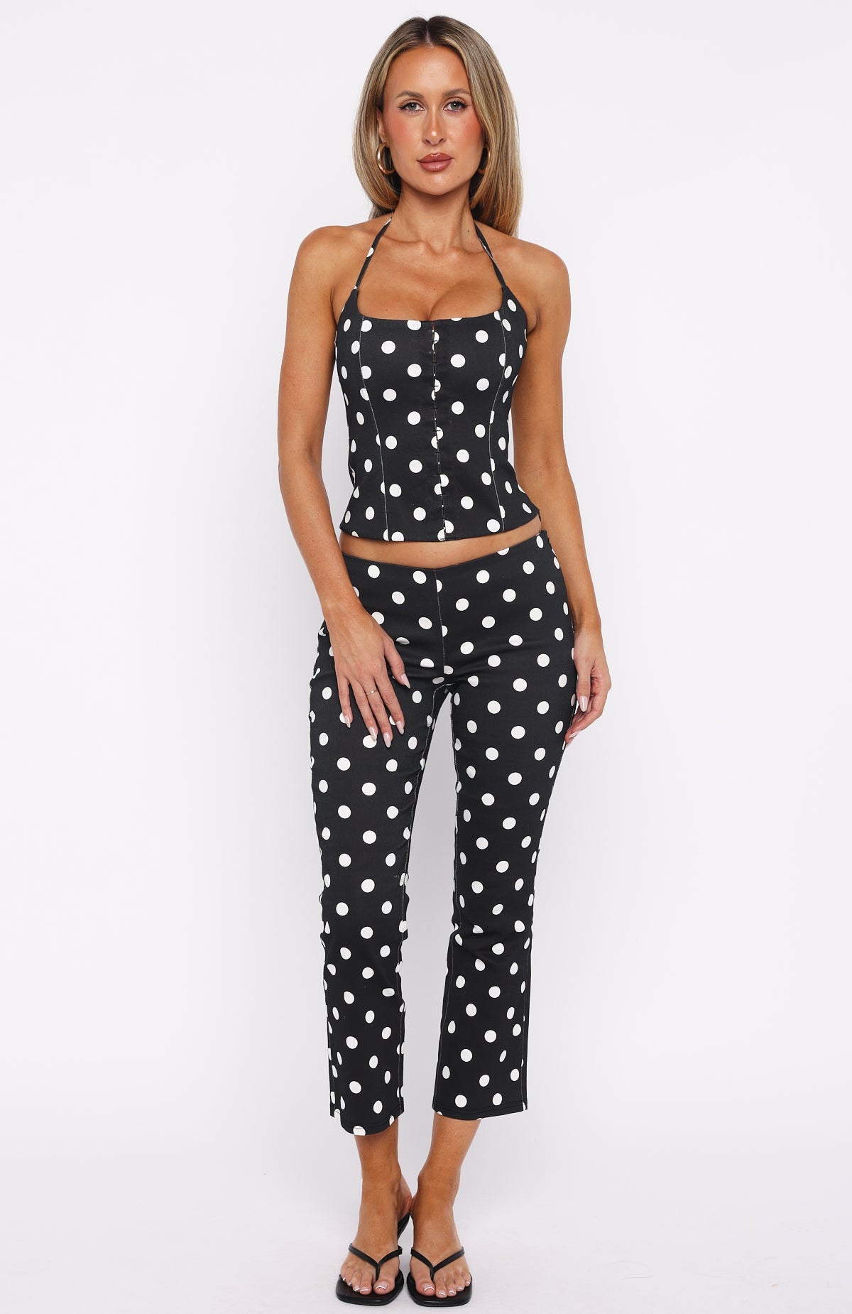 Sweetie Darling Bustier Black/White Polka Dot