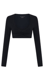 Sync Long Sleeve Crop Black