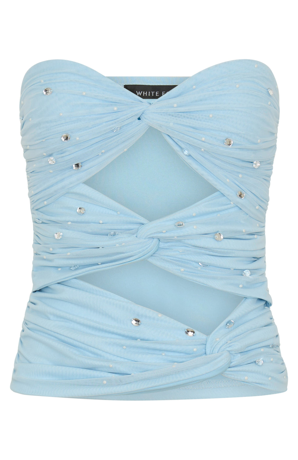 Taking What's Mine Strapless Top Blue