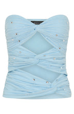 Taking What's Mine Strapless Top Blue