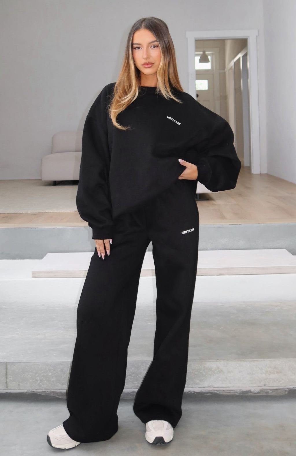 Test Drive Wide Leg Sweatpants Black