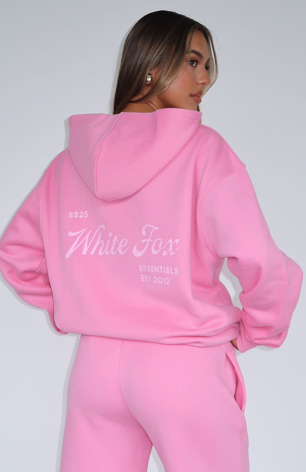 The Good Life Back Graphic Oversized Hoodie Pink