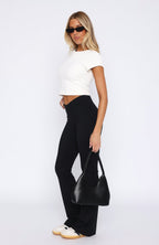 The Hard Way Flare Pants Black