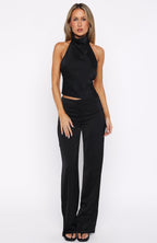 Time Passes Dress Pants Black