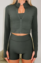 Times Up Crop Jacket Forest