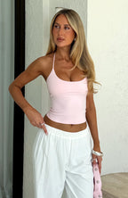 Timing Is Right Halter Top Pink