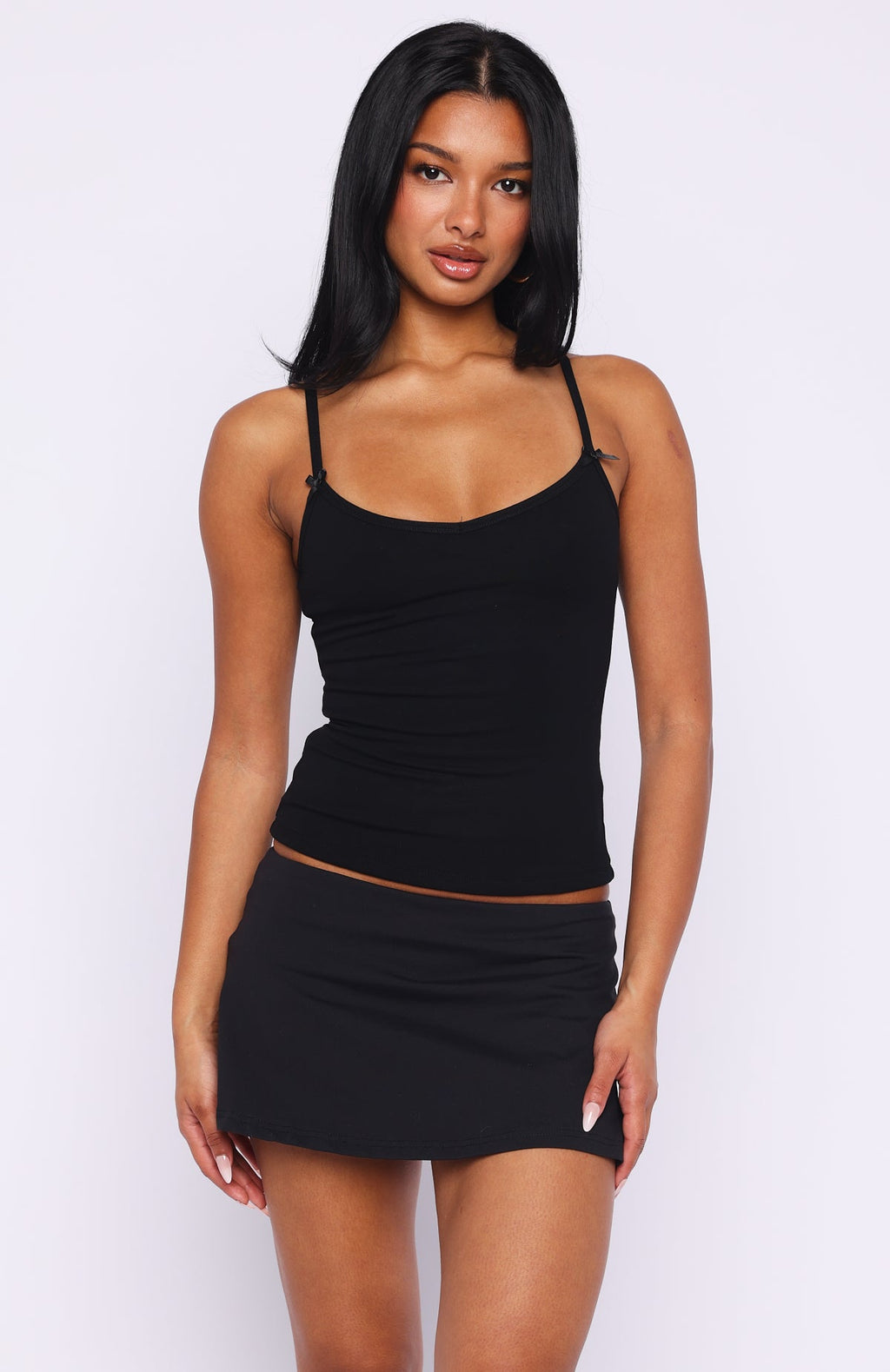 Too Cute To Care Cami Top Black