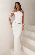 Top To Bottom Maxi Skirt Off White