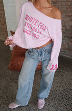 Topic Of Discussion Off Shoulder Oversized Long Sleeve Tee Posy