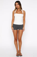 Tropic Dream Halter Top White