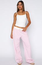 True Feelings Wide Leg Pants Baby Pink