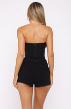 Two Of Us Strapless Bustier Black