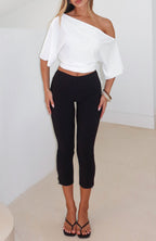 Unfollowed And Unbothered Capri Pants Black