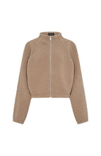 Up The Hill Teddy Zip Up Jacket Caramel