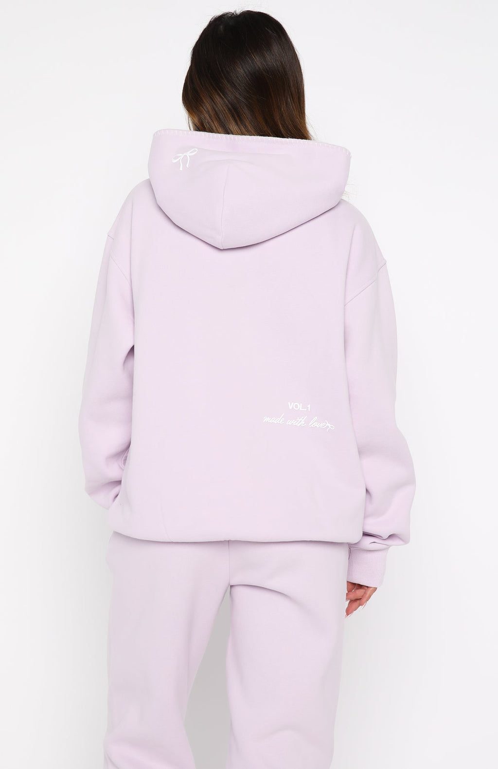 Vol. 1 Front Graphic Oversized Hoodie Lilac
