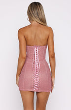 Walk Of Fame Strapless Mini Dress Pink