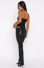 Was It You PU Pant Black