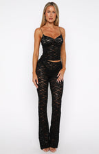 Weekend Escape Lace Pants Black