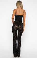 Weekend Escape Lace Pants Black